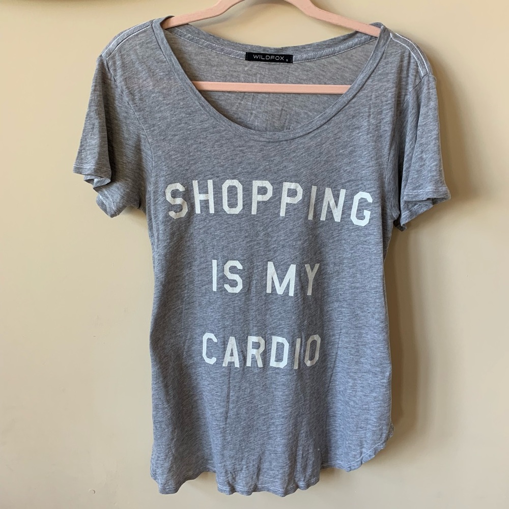Wildfox shopping is my cardio tee #935 - Picture 1 of 3